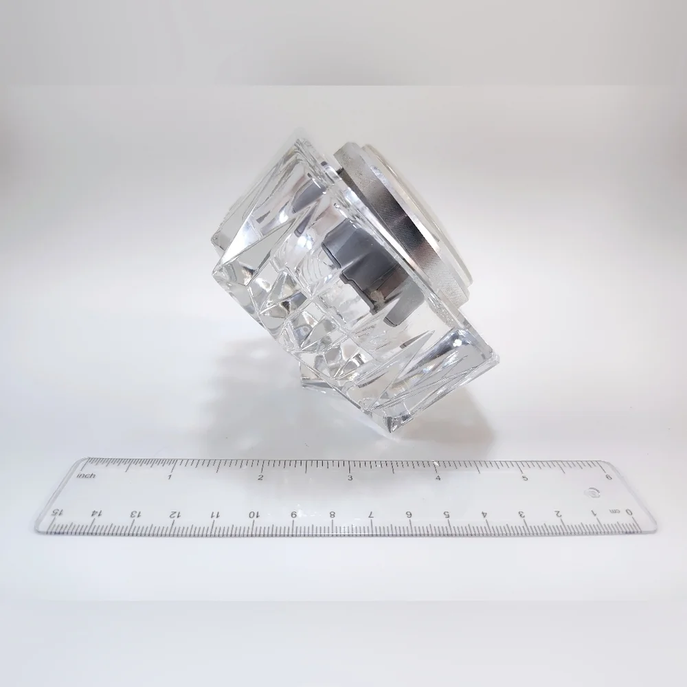 Vintage Mikasa Crystal Square Mantel Clock Excellent Condition Luxury Glass